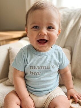 Tiny Victories "Mama's Boy" Organic Cotton Tee